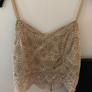 Francesca's Collections Tops - Boutique tan crop top Francesca's Collections Tops - Boutique tan crop top
